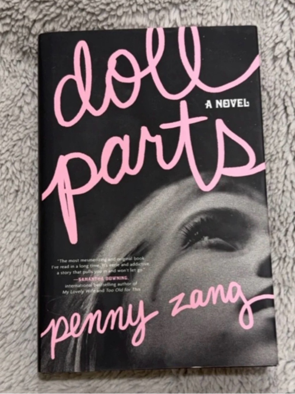 Doll Parts Hardcover Book - Black with Pink Cover Text